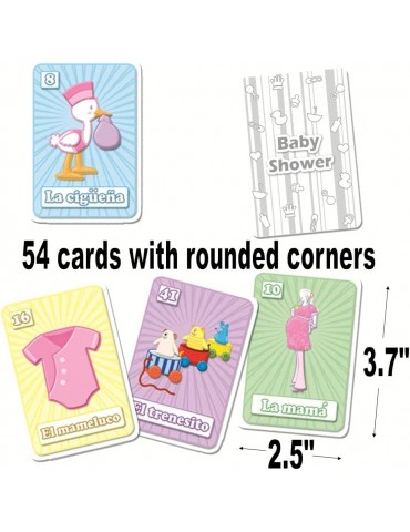 Baby Shower Loteria Bingo Game in Spanish, for 30 Players