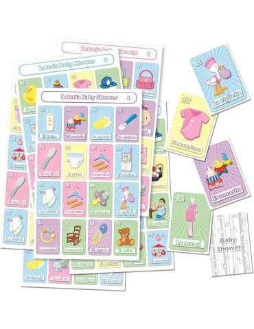 Baby Shower Loteria Bingo Game in Spanish, for 20 Players