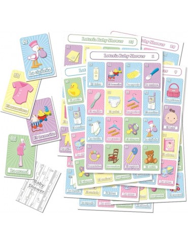 Baby Shower Loteria Bingo Game in Spanish, for 30 Players