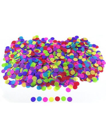 1 Inch Round Tissue Paper Confetti circles - 2.8oz - 10,000 pieces/pack (Multicolor)