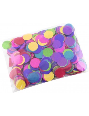 1 Inch Round Tissue Paper Confetti circles - 2.8oz - 10,000 pieces/pack (Multicolor)