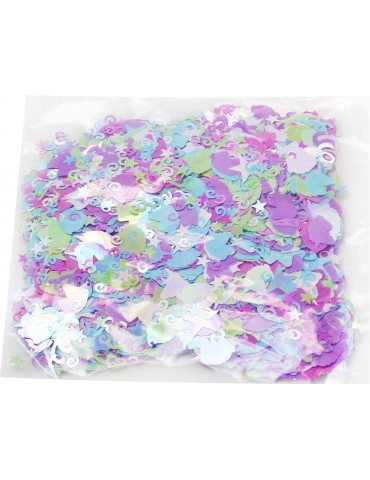 Unicorns Table Confetti, Iridescent Pastel Colors - 1.76oz Bag