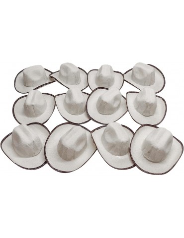 Cowboy Rodeo Hats, 5 Inches Size - 12 Pack (Beige)