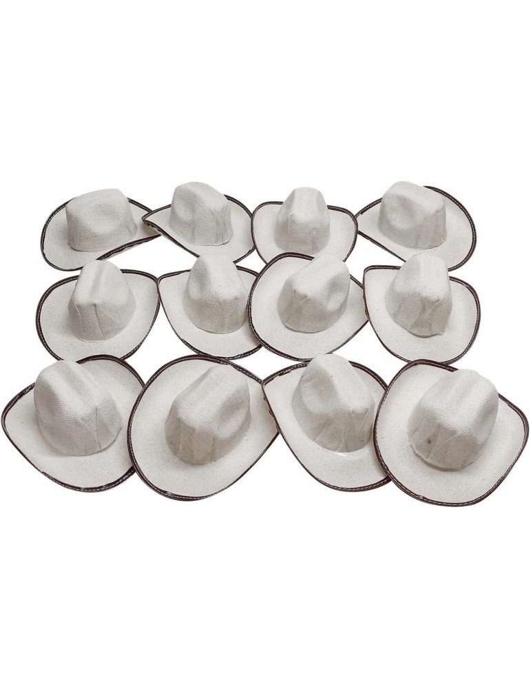 Cowboy Rodeo Hats, 5 Inches Size - 12 Pack (Beige)