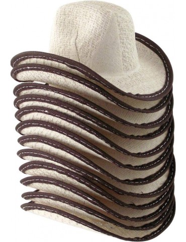 Cowboy Rodeo Hats, 5 Inches Size - 12 Pack (Beige)