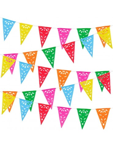 Pennant Banner Plastic Flags - Pack of 6 Multicolor Party Banners, 156 Foot Total Length (26 Foot Long Each)