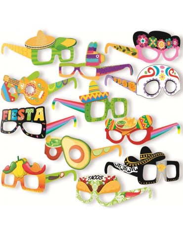 Mexican Fiesta Paper Eyeglasses Pack of 12, Cinco De Mayo Glasses