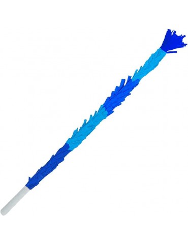 Large 36 Inches Pinata Stick - Single Piece Wooden Pinata Buster with Crepe Paper Finish (Blue)