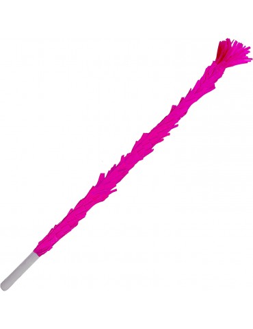 Large 36 Inches Pinata Stick - Single Piece Wooden Pinata Buster with Crepe Paper Finish (Pink)