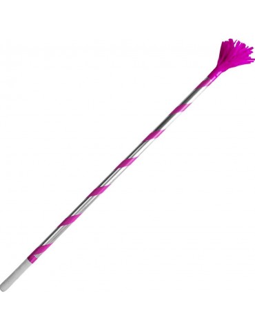 Deluxe 36 Inches Pinata Stick - Single Piece Wooden Pinata Buster with Ribbon and Metallic Finish (Pink)